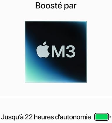 Apple 2023 MacBook Pro Ordinateur Portable avec M3, CPU 8 cœurs, GPU 10 cœurs : écran Liquid Retina XDR 14,2 Pouces, 8 Go de mémoire unifiée, 512 Go de Stockage SSD; Gris sidéral – Image 3