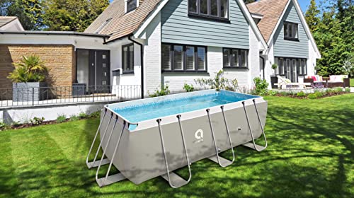 AVENLI Piscine rectangulaire avec Structure, 2343 liters, Gris, 400 x 207 x 122 cm – Image 2