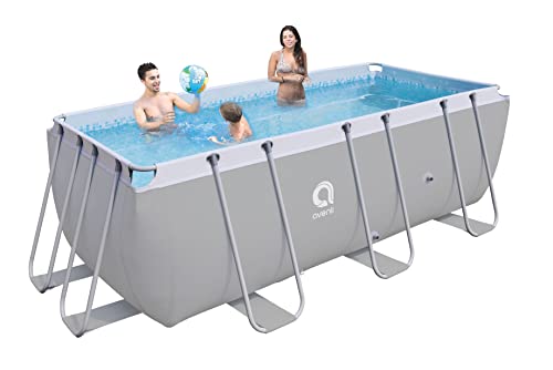 AVENLI Piscine rectangulaire avec Structure, 2343 liters, Gris, 400 x 207 x 122 cm – Image 4