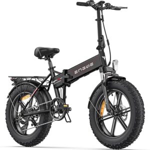 ENGWE EP-2 Pro Vélo électrique Pliable 20″ × 4.0 Fat Bike Electrique 7 Vitesses avec Batterie Amovible 48V 13Ah Autonomie 120km Tout-Terrain & VTT & Plage & Neige