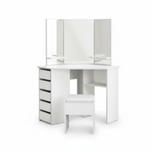 Coiffeuse Maquillage avec 3 Panneaux Miroirs Design Moderne