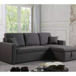 Habitat et Jardin – Canapé d’angle Convertible et Réversible Alain 3 Places Gris – Canapé Lit Moderne en Tissu Lin – Espace de Stockage (Méridienne) – Design 🔍