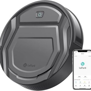 Lefant Aspirateur Robot, Mince Silencieux Connecté WiFi/Bluetooth/Alexa/App, 6 Modes de Nettoyage, Auto-Charge, 120min d’Autonomie, Idéal pour Poils d’animaux Sols Tapis, M210P… 🔍