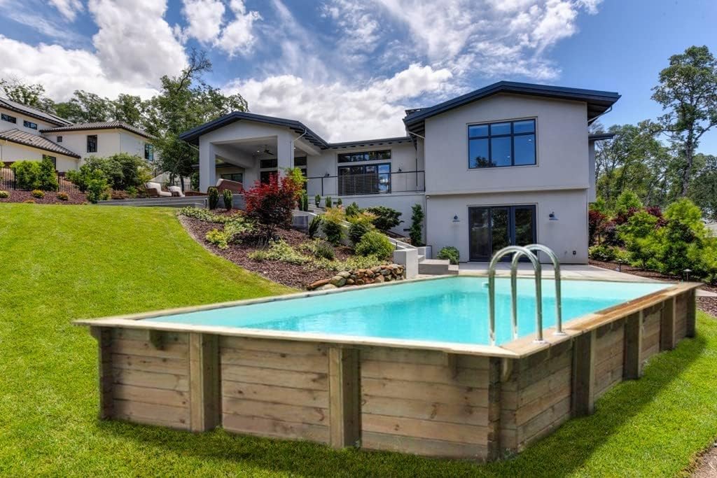 Losa Piscine rectangulaire en bois imprégné 800 x 500 x 145 cm