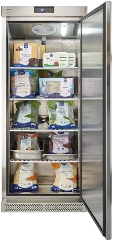 METRO Professional Congélateur GFR6600S, 380 L, refroidissement par air, 480 W, avec serrure, 5 étagères réglables, argenté – Image 2