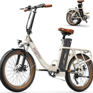 OneSportWay Vélo Électrique Pliable de 20 Pouces, Ebike avec Moteur 250W et Batterie Amovible 48V 17Ah, Écran LCD et Connexion Bluetooth, 3 Modes de Conduite, Velo Electrique