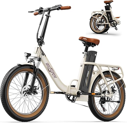OneSportWay Vélo Électrique Pliable de 20 Pouces, Ebike avec Moteur 250W et Batterie Amovible 48V 17Ah, Écran LCD et Connexion Bluetooth, 3 Modes de Conduite, Velo Electrique