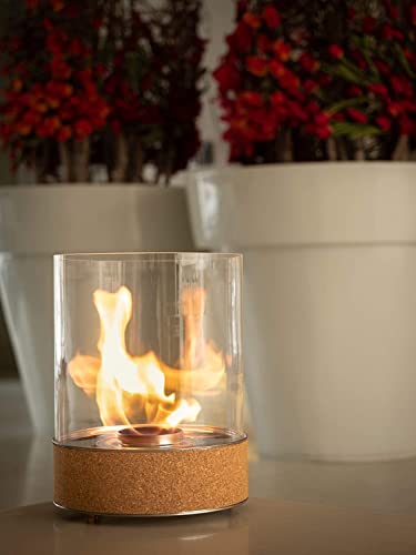Planika Dancing Flames Cheminée Bioéthanol de Table – Intérieur et Extérieur – Accessoire Cheminée – Lanterne de Jardin – Design Spectaculaire – Chêne – 25,1 x 35,3 cm – Image 2