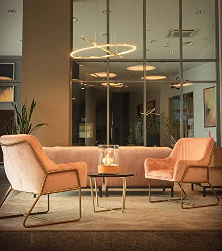 Planika Dancing Flames Cheminée Bioéthanol de Table – Intérieur et Extérieur – Accessoire Cheminée – Lanterne de Jardin – Design Spectaculaire – Chêne – 25,1 x 35,3 cm – Image 3