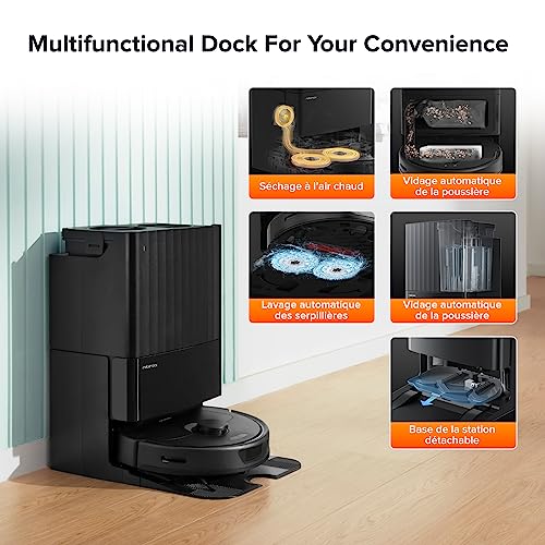 roborock Qrevo Robot Aspirateur Laveur avec Station, Fonctions automatiques Vidage, Lavage, Séchage, Nettoyage de la Station, Remplissage, 5500 Pa, Double serpillière rotative,… – Image 2