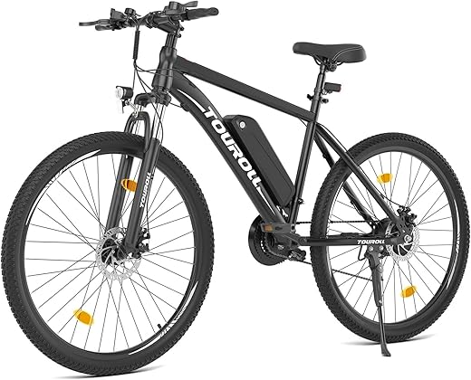 Touroll U1 Vélo Électrique, 26″/29″ Vélo Électrique en Montagne pour Adulte, VTT électrique 250 W, Batterie Amovible 13AH, Autonomie 65 km, E-Bike 21 Vitesses