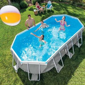 XANAYXWJ Piscine Hors-Sol extérieure Circulaire à ossature : filtrée et pompée